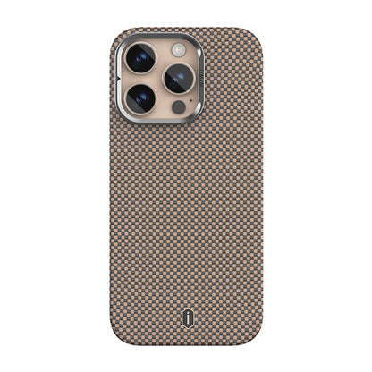 Apple iPhone 16 Pro Kılıf Wiwu DCC-208 M-safe Şarj Özellikli Kamera Standlı Aramid Fiber Tasarım Kevlar Kapak