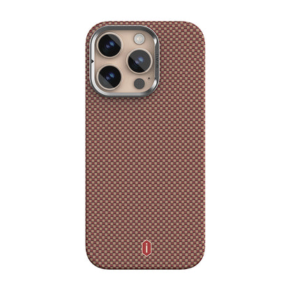 Apple iPhone 16 Pro Kılıf Wiwu DCC-208 M-safe Şarj Özellikli Kamera Standlı Aramid Fiber Tasarım Kevlar Kapak