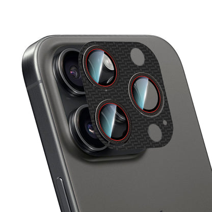 Apple iPhone 16 Pro Max CaseWorld Karbon Fiber Serisi Anti Reflective Ultra Clear Full Kamera Lens Koruyucu