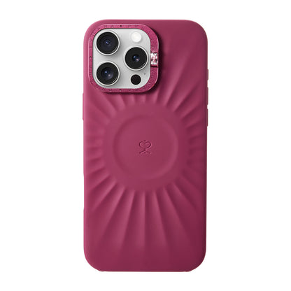 Apple iPhone 16 Pro Max Kılıf Kabartma Tasarımlı Metal Kamera Çerçeveli Pynana Starlight Serisi Kapak