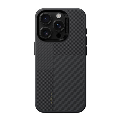 Apple iPhone 16 Pro Max Kılıf Karbon Fiber M-safe Şarj Özellikli Kamera Kontrol Butonlu Benks Hybrid ArmorPro Montage Kevlar Kapak
