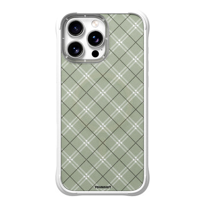 Apple iPhone 16 Pro Max Kılıf M-safe Şarj Özellikli Youngkit Argyle Serisi Kapak