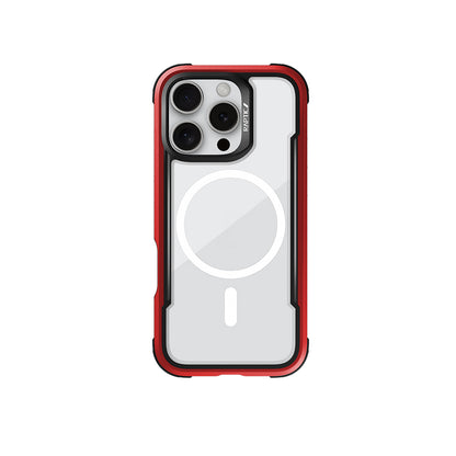 Apple iPhone 16 Pro Max Kılıf M-safe Şarj Özellikli Airbagli Raptic Shield Serisi Şeffaf Arka Yüzey Kapak