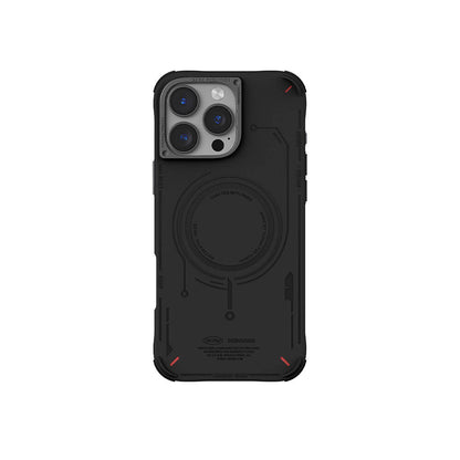 Apple iPhone 16 Pro Max Kılıf M-safe Şarj Özellikli Metal Kamera Çerçeveli Skinarma Mecha Serisi Kapak