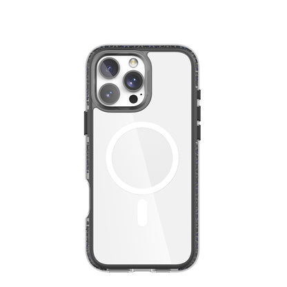 Apple iPhone 16 Pro Max Kılıf M-safe Şarj Özellikli Raptic AirJoy Serisi Boncuk Tasarımlı Şeffaf Kapak