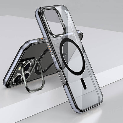 Apple iPhone 16 Pro Max Kılıf M-safe Şarj Özellikli Wlons Standlı Efsane Kapak