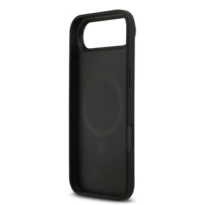 Apple iPhone 17 Air Kılıf DKNY Orjinal Lisanslı M-safe Şarj Özellikli 3D Yazılı Grid Pattern Kapak