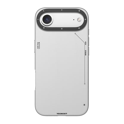 Apple iPhone 17 Air Kılıf M-safe Şarj Özellikli Basit Mat Deri Desenli Youngkit Tech Fashion Serisi Kapak
