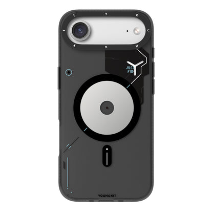 Apple iPhone 17 Air Kılıf M-safe Şarj Özellikli Disk Desenli Youngkit Disc Battle Kapak