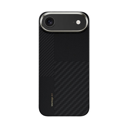 Apple iPhone 17 Air Kılıf M-safe Şarj Özellikli Karbon Fiber Benks Montage ArmorAir Kevlar Kapak
