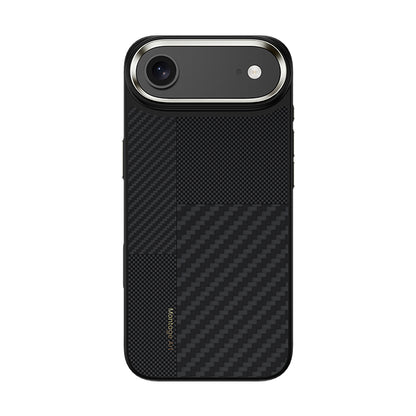 Apple iPhone 17 Air Kılıf M-safe Şarj Özellikli Karbon Fiber Benks Montage Hybrid ArmorPro Kevlar Kapak