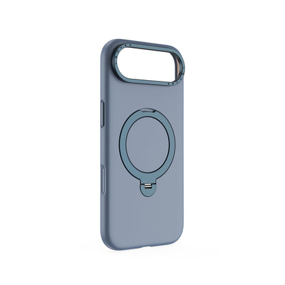 Apple iPhone 17 Air Kılıf M-safe Şarj Özellikli Metal Standlı Sıvı Silikon Lenyes CK223 Kapak