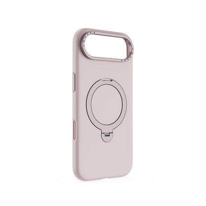 Apple iPhone 17 Air Kılıf M-safe Şarj Özellikli Metal Standlı Sıvı Silikon Lenyes CK223 Kapak