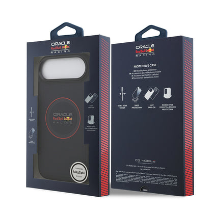 Apple iPhone 17 Air Kılıf Redbull Orjinal Lisanslı M-safe Şarj Özellikli Kırmızı Halka ve Logo Kabartmalı PU Deri Kapak