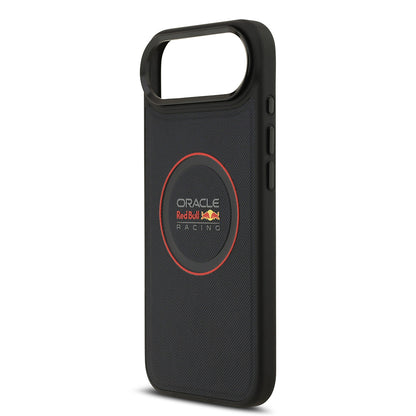 Apple iPhone 17 Air Kılıf Redbull Orjinal Lisanslı M-safe Şarj Özellikli Kırmızı Halka ve Logo Kabartmalı PU Deri Kapak