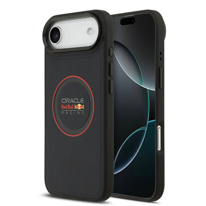 Apple iPhone 17 Air Kılıf Redbull Orjinal Lisanslı M-safe Şarj Özellikli Kırmızı Halka ve Logo Kabartmalı PU Deri Kapak