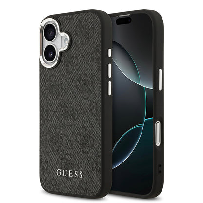 Apple iPhone 17 Kılıf Guess Orjinal Lisanslı M-safe Şarj Özellikli 4G Klasik Yazı Logolu Kapak