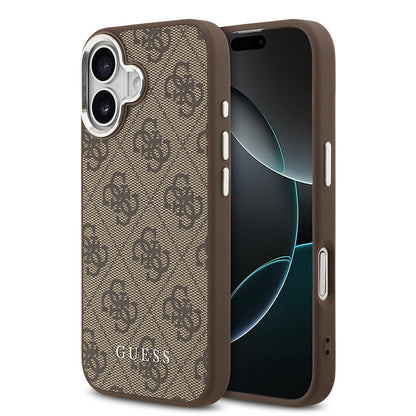 Apple iPhone 17 Kılıf Guess Orjinal Lisanslı M-safe Şarj Özellikli 4G Klasik Yazı Logolu Kapak