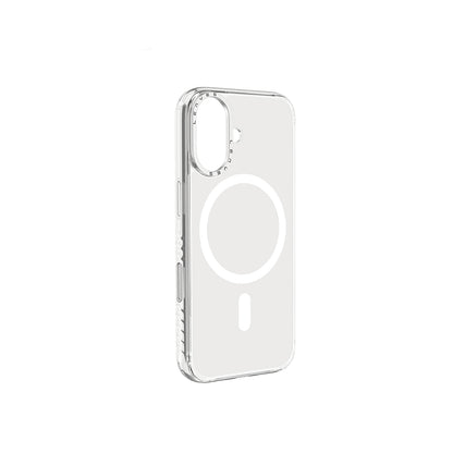 Apple iPhone 17 Kılıf M-safe Şarj Özellikli Metal Kamera Çerçeveli Airbag Tasarımlı Lenyes CK221 Sert PC Kapak