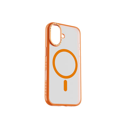 Apple iPhone 17 Kılıf M-safe Şarj Özellikli Metal Kamera Standlı Lenyes CK226 PC Kapak