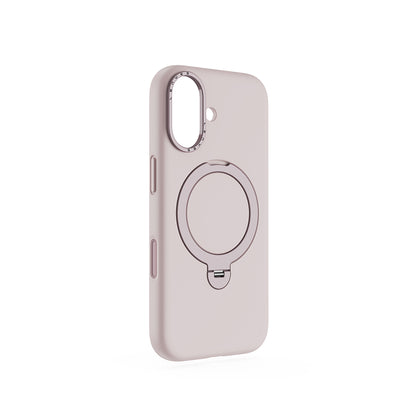 Apple iPhone 17 Kılıf M-safe Şarj Özellikli Metal Standlı Sıvı Silikon Lenyes CK223 Kapak