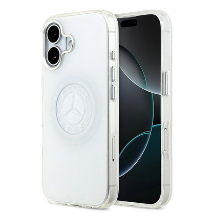 Apple iPhone 17 Kılıf Mercedes Benz Orjinal Lisanslı M-safe Şarj Özellikli Buzlu PC Nostaljik Yıldız Dizayn Kapak