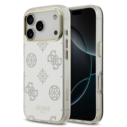 Apple iPhone 17 Pro Kılıf Guess Orjinal Lisanslı Metal Kamera Çerçeveli Simli Aynalı Kapak