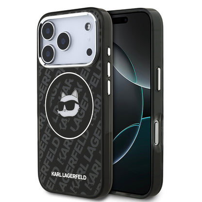 Apple iPhone 17 Pro Kılıf Karl Lagerfeld Orjinal Lisanslı IML Baskılı Choupette Heads Kapak