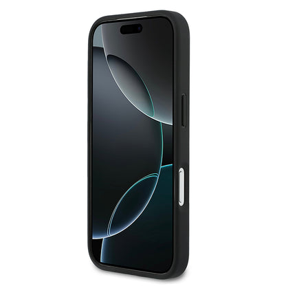 Apple iPhone 17 Pro Kılıf Lacoste Orjinal Lisanslı M-safe Şarj Özellikli PU Deri Tasarımlı Kartlıklı Karışık Monogram Desenli Kapak