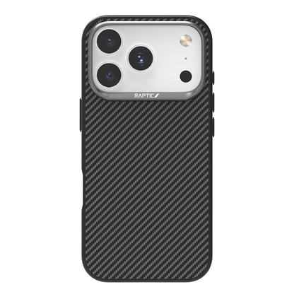 Apple iPhone 17 Pro Kılıf M-safe Şarj Özellikli 600D Metal Kamera Çerçeveli Raptic Aramid Fiber Serisi Kapak