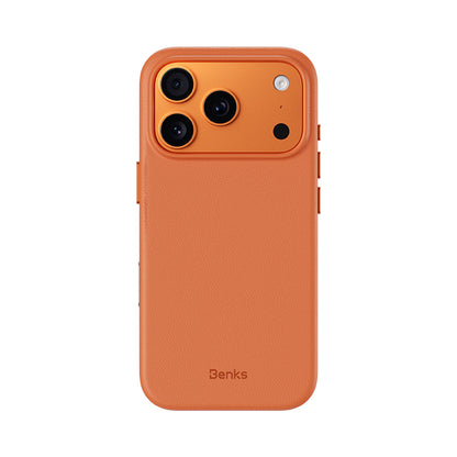 Apple iPhone 17 Pro Kılıf M-safe Şarj Özellikli Çizilmeye Dayanıklı Benks VitaPro Serisi PU Deri Kapak