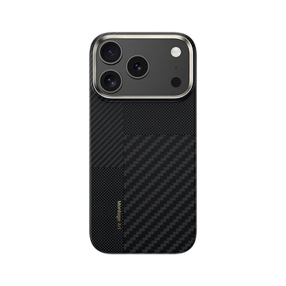 Apple iPhone 17 Pro Kılıf M-safe Şarj Özellikli Karbon Fiber Benks Montage ArmorAir Kevlar Kapak