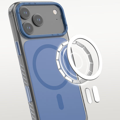 Apple iPhone 17 Pro Kılıf M-safe Şarj Özellikli Metal Kamera Çerçeveli Airbag Tasarımlı Lenyes CK221 Sert PC Kapak