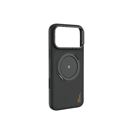 Apple iPhone 17 Pro Kılıf M-safe Şarj Özellikli Metal Standlı Lenyes CK225 Kevlar Kapak
