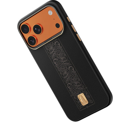 Apple iPhone 17 Pro Kılıf M-safe Şarj Özellikli Raptic Aramid Dual Rise Serisi 24 Ayar Altın Kaplamalı Kapak
