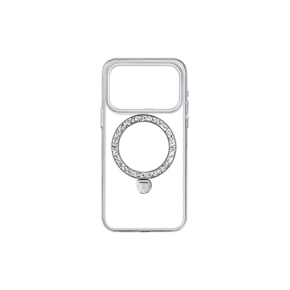 Apple iPhone 17 Pro Kılıf M-safe Şarj Özellikli Simli Standlı Pynana Dancing Circle Trendy Serisi Kapak