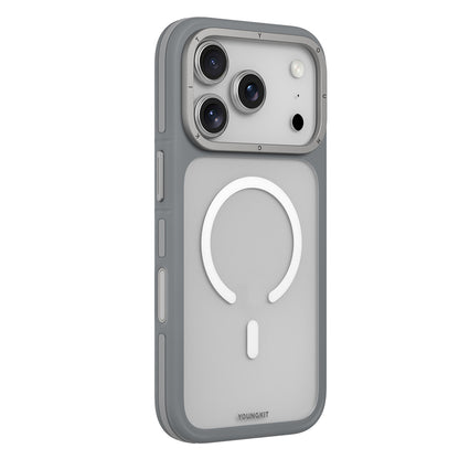 Apple iPhone 17 Pro Kılıf M-safe Şarj Özellikli Youngkit Rock Sand Serisi Kapak
