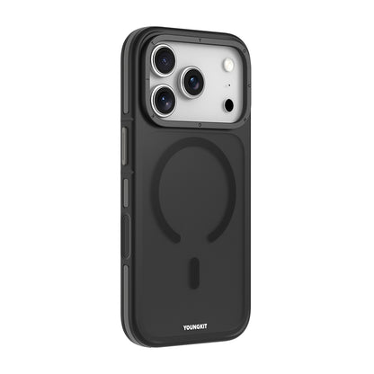 Apple iPhone 17 Pro Kılıf M-safe Şarj Özellikli Youngkit Rock Sand Serisi Kapak
