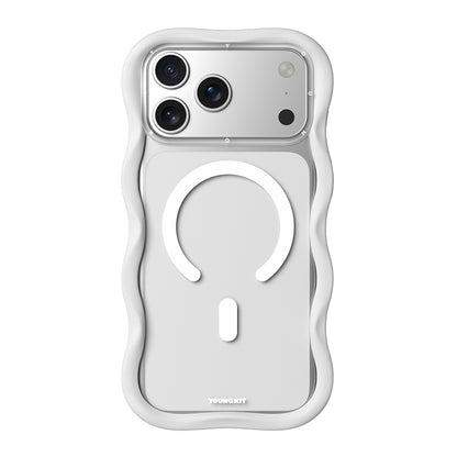 Apple iPhone 17 Pro Kılıf M-safe Şarj Özellikli Youngkit Wave Clear Serisi Kapak