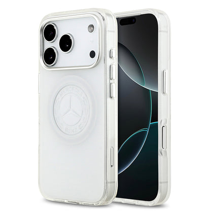 Apple iPhone 17 Pro Kılıf Mercedes Benz Orjinal Lisanslı M-safe Şarj Özellikli Buzlu PC Nostaljik Yıldız Dizayn Kapak