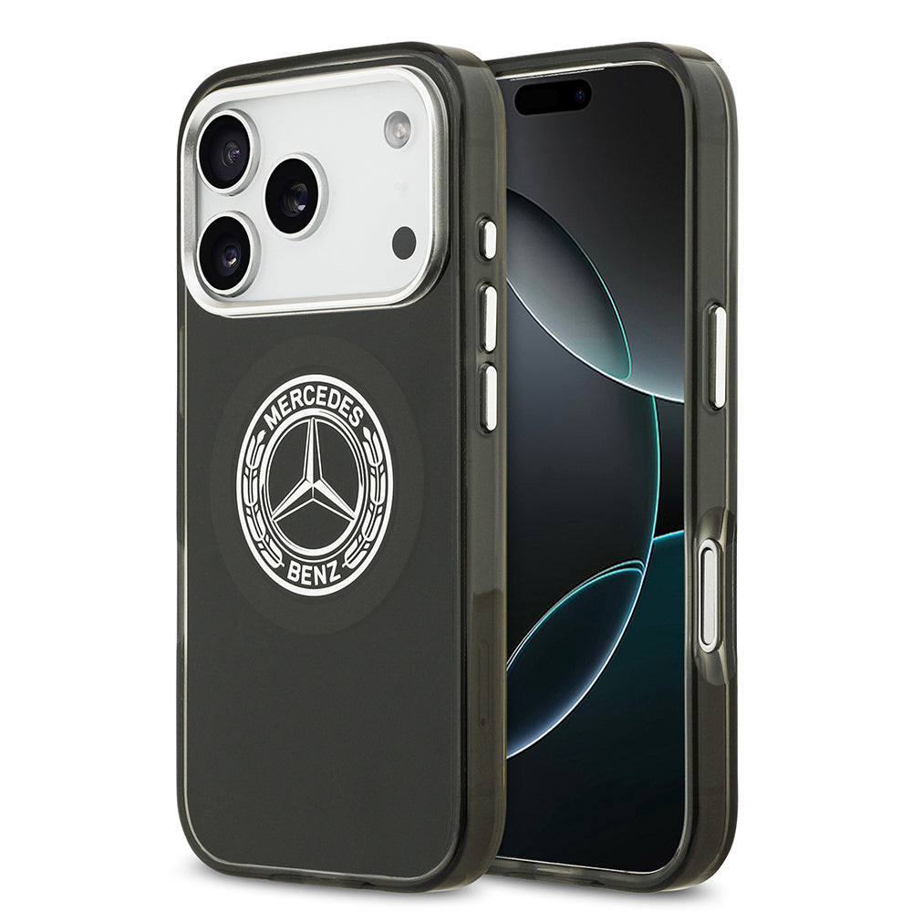 Apple iPhone 17 Pro Kılıf Mercedes Benz Orjinal Lisanslı M-safe Şarj Özellikli Çift Katmanlı PC Nostaljik Yıldız Dizayn Kapak