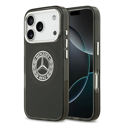 Apple iPhone 17 Pro Kılıf Mercedes Benz Orjinal Lisanslı M-safe Şarj Özellikli Çift Katmanlı PC Nostaljik Yıldız Dizayn Kapak