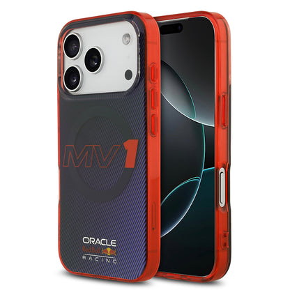 Apple iPhone 17 Pro Kılıf Redbull Orjinal Lisanslı M-safe Şarj Özellikli Çift Katmanlı Çizgi Desenli Sert PC MV Kapak