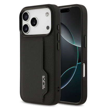 Apple iPhone 17 Pro Kılıf TUMI Orjinal Lisanslı Deri Dikey Kartlıklı Kapak