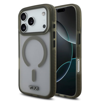 Apple iPhone 17 Pro Kılıf TUMI Orjinal Lisanslı M-safe Şarj Özellikli Buzlu Transparan Kapak