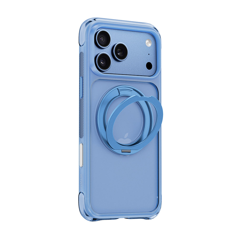 Apple iPhone 17 Pro Kılıf Wiwu AG-203 AeroGuard Ultra Serisi M-safe Şarj Özellikli Airbag Tasarımlı Standlı Kapak