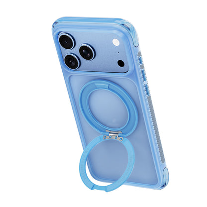 Apple iPhone 17 Pro Kılıf Wiwu AG-203 AeroGuard Ultra Serisi M-safe Şarj Özellikli Airbag Tasarımlı Standlı Kapak
