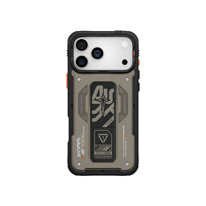 Apple iPhone 17 Pro Max Kılıf Desenli Airbag Tasarımlı Standlı Skinarma Aegis Kapak