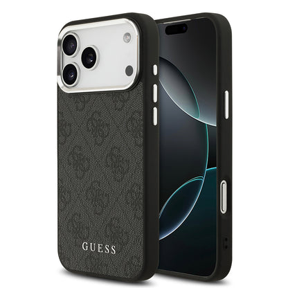 Apple iPhone 17 Pro Max Kılıf Guess Orjinal Lisanslı M-safe Şarj Özellikli 4G Klasik Yazı Logolu Kapak