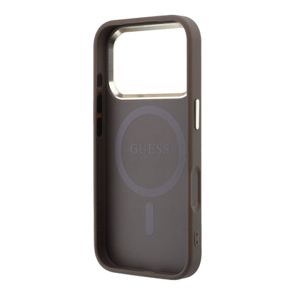 Apple iPhone 17 Pro Max Kılıf Guess Orjinal Lisanslı M-safe Şarj Özellikli Small 4G Classic Logolu Kapak
